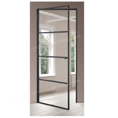 China Decoration Modern Design Front Prehung Exterior Residential Steel American Doors With Glass For Home for sale