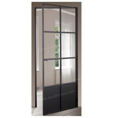 China America Modern Design Industrial Metal Framed Prehung To Delight Residential Steel Doors With Glass For Home for sale