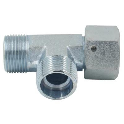 China Carbon Steel CT-EL HYDRAULIC TEE WITH SWIVEL NUT FITTING for sale