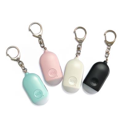 China Factory Price OEM Factory Price 130db Rechargeable Personal Security Self Defense Alarm Rechargeable Key Chain With Flashlight for sale