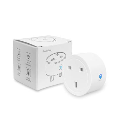 China Residential/Multi-Purpose Smart Socket 2.4GHz Wifi Alexa Mini Smart Home Compatible Plug Wifi Smart UK Tuya From Shenzhen for sale