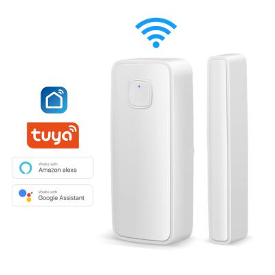 China Tuya Smart Wireless Life Anti-thief Door Window Sensor Wifi Sensor Magnetic Door Window Alarm for sale