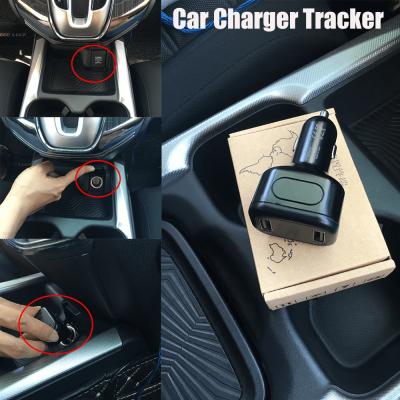 China USB Car Automotive Charger Tracking Device Fast Car Charger Locator Mini Cigarette Lighter Car GPS Dual Tracker for sale