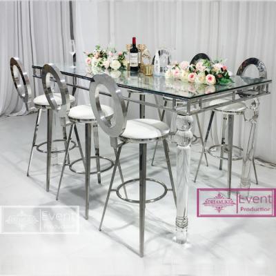 China (Other)Adjustable Wedding Party Used Transparent Modern Acrylic Banquet Dining Table Principal 6 People zu verkaufen