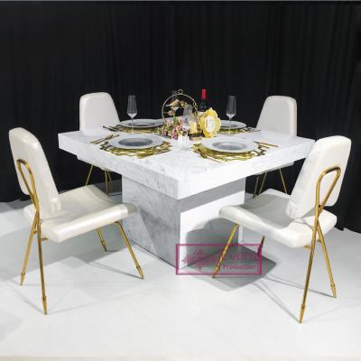 China Square shape dining table (design others) 2021 arcylic marble look adjustable fabulous marble table lastest zu verkaufen