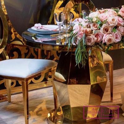 China (Other) high quality stainless steel gold party event decoration adjustable wedding cake stand cake table for sale