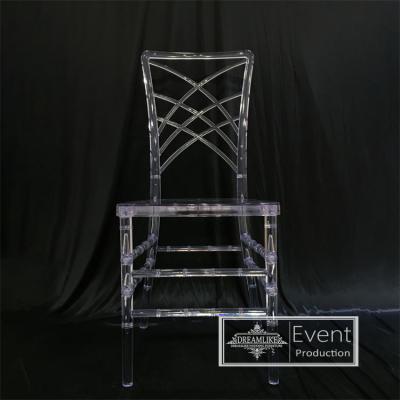 China Factory Price Modern Outdoor Furniture Banquet Clear Acrylic Chair For Dining en venta