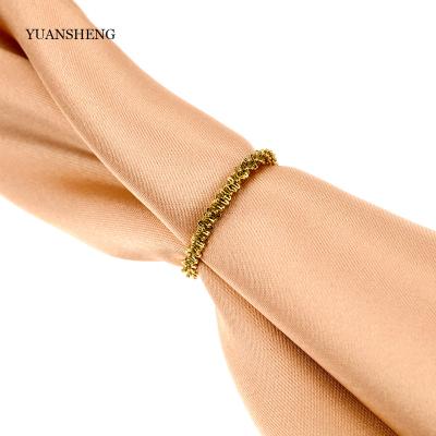 China Wholesale Trendy Vintage Classic Geometric Stainless Steel Women's Gold Plated Adjustable Rings for sale