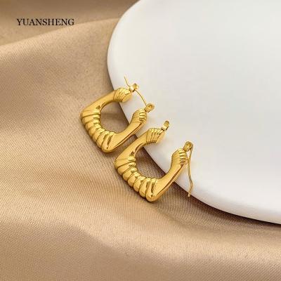 China Minimalist Vintage 2022 Aretes Gold Filled Stainless Steel Jewelry Earrings Korean Women for sale