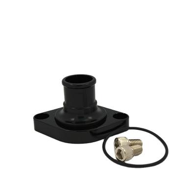 China China Billet Aluminum Swivel Black Thermostat Housings Water Neck Chevy for sale