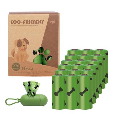 China Amazon Success Custom Eco Friendly Scented Compostable Cornstarch Dog Poop Stored Biodegradable Waste Bag With Dispenser for sale