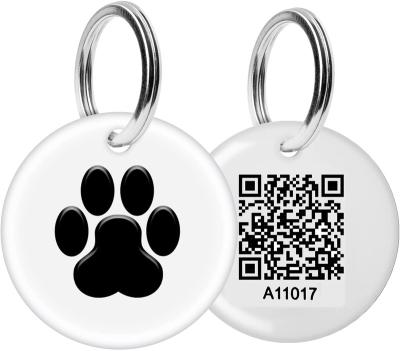 China Wholesale Personalized Cat Id Charm Aluminum Round Shape Dog Tag QR Code Pet ID Tag Tags DIY Pet Shop Tags for sale