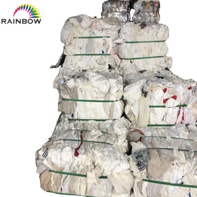 China Factory Full Cotton Blended Used Color And White Clothes Scrap Rags Textile Cleaning Cloth Mopping In Russia for sale