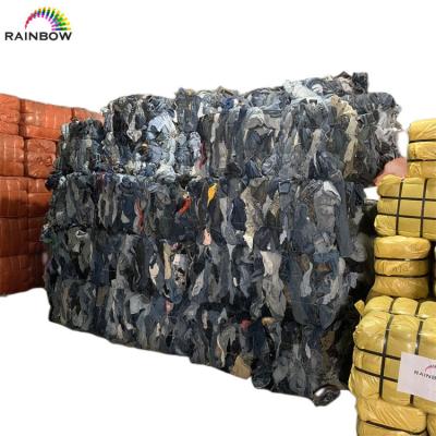 China Wholesale Scrap Rags Textile Cotton Jeans Garment Cuts Scrap Rags Wiping Cloth Jeans Marine Wiping Rags for sale