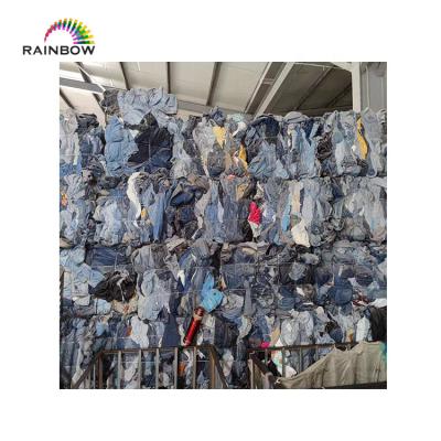 China Denim grade c lattice second hand clothes used denim clothes in bales for sale