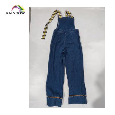 China 2nd hand denim denim garments used long and short denim jumper breeches and skirts for sale