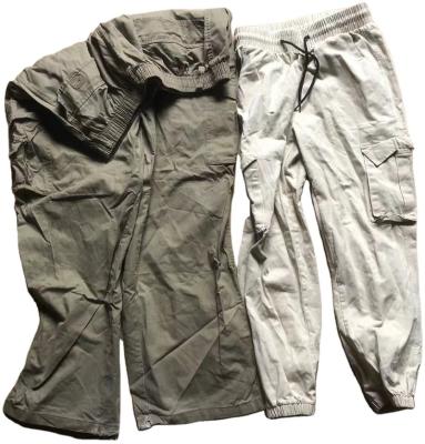 China Summer mixed clothes for adults 6 pocket cargo long pants occasion clothes in the ball for sale