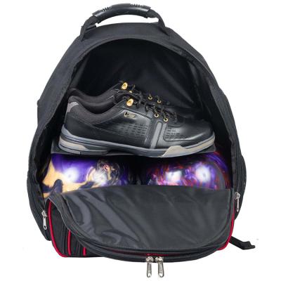 China Professional Sport 2 Balls Rolling Backpack With Shoe Rack for sale