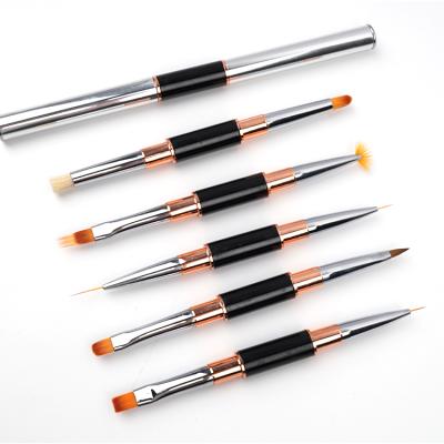 China New Acceptable Nail Art Brush Set CLOU Customized Design Double Heads Use Nail Brush for sale