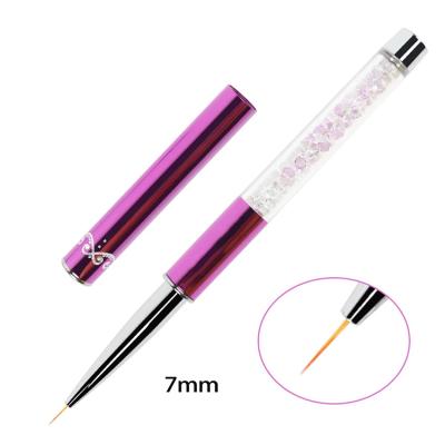 China Custom Nylon Nail Makers Liner Brush Oval Nail Gel Art Brush For Acrylic Nails for sale