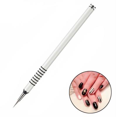 China Newest Nail Dotter Pen Tool Size No Ball Metal Handle Nail Dotting Watermarble Tools for sale