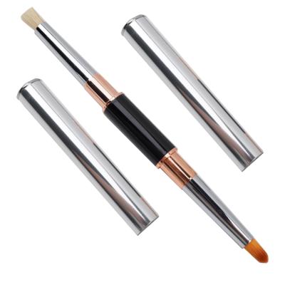 China Kolinsky Handle +Nylon Art Nail Brush For NAIL New Arrival Gold Sliver Metal Ombre for sale