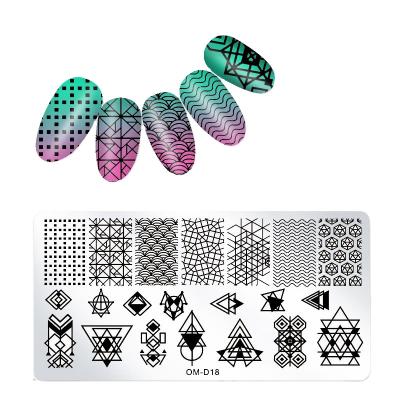 China Professional Salon 6*12cm Customized Design Stamping Hot Stamping Plate Nail Plates Hot Polish Art Plate Diy Nail Painting Tool Oem&odm for sale