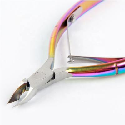 China High Quality Private Custom Professional Smooth Nail Cuticle Cutter Colorful High Quality Portable Pliers for sale