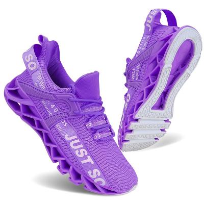 China Cushioning Women's Running Shoes Non Slip Athletic Tennis Walking Blade-shaped Sneakers for sale