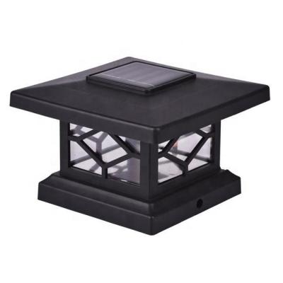 China Garden Loyal OEM 3.5 Inch Post Black Waterproof Outdoor Fence Solar Led Garden Light for sale