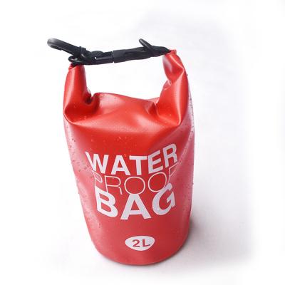 China Outdoor Water Proof Camping 2L Boating Waterproof Beach Bag PVC Swimming Diving Kayaking Waterproof Dry Bag for sale