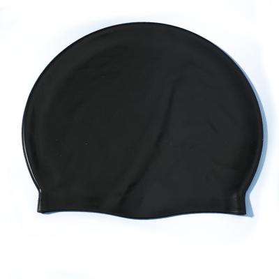 China Water sports black color cap silicone material high elasticity adult swimming waterproof silicone for sale