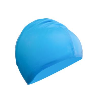 China High elasticity classic style high elastic color pure silicone material waterproof swimming cap for swimming for sale