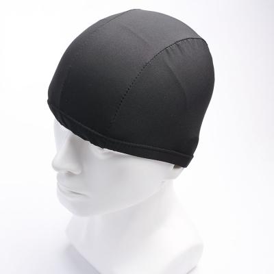 China Unisex Recreational Elastic Lycra Hat Cloth Material Polyester Swimming Swim Cap Eco-friendly for sale