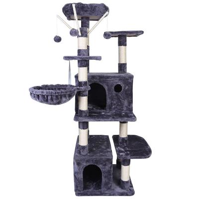 China Stocked Tongtianzhu cat climbing frame four seasons puppet cat climbing frame one tall cat lining column for sale