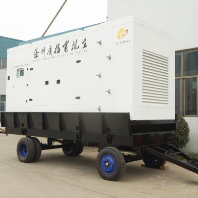 China Praktische aanhangwagen  Diesel Generator Set Single Phase 500KVA 400KW Te koop