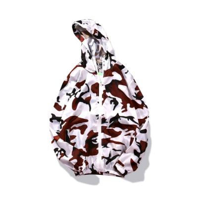 China Fashion Summer Hooded Casual Camouflage Printed Sports Loose Thin Outdoor Loose Short Coats With Hood Camo Jacket For Men Women for sale