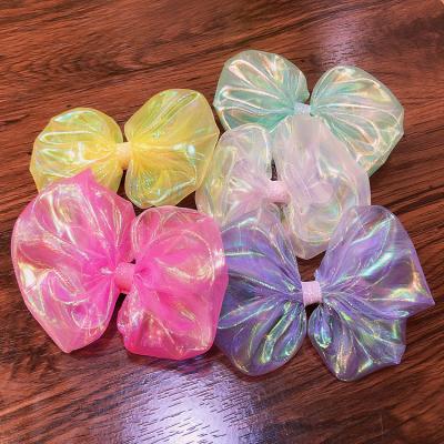 China HOT 2019 Wholesale Fluorescent Color Bow Accessories OEM Fluorescent Color Bow Kids Hair Barrettes New Fashion To Party Style Korea Girls Central Institute of Statistics hair clip for sale