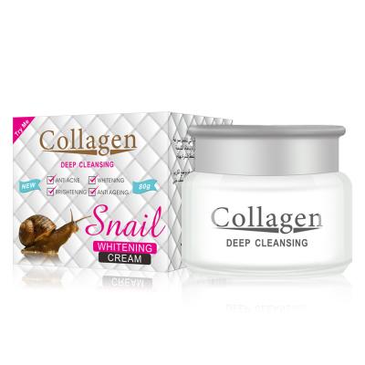 China Anti Aging Skin Care Whitening Moisturizing Anti Acne Snail Collagen Brightening Face Cream for sale