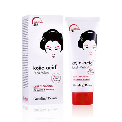 China Acne Treatment Organic Kojic Acid Face Wash Gel Unisex Cleanser Custom Facial Cleanser for sale