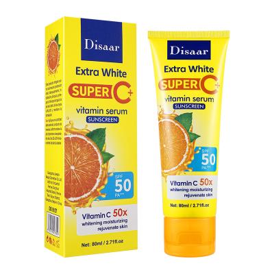 China Sunscreen Disaar Skin Care Sun Protection Sunscreen SPF 90 PA+++ Soothing Vitamin C Sunblock for sale