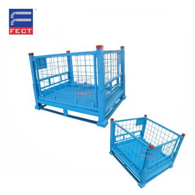 China Large Collapsible Galvanized Container Pallet Motorcycle Storage Pallet Bin for sale