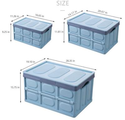 Cina scatole di plastica di Collapsible Plastic Storage dell'organizzatore del tronco di automobile 30L in vendita