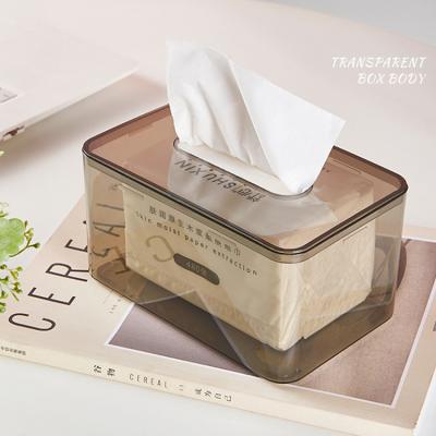 China Rectangle Clear Kleenex Holder Clear Acrylic Tissue Box Cover Organization for sale