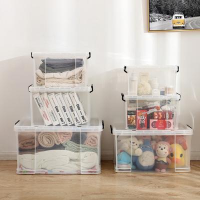 China Collapsible 150l Clear Plastic Storage Bins Transparent Storage Containers for sale