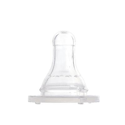 China Hot Selling 2pcs BPA Free Good Quality Baby Silicon Free Transparent Nipple for sale