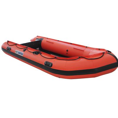 China Hot Selling PVC 330cm Outdoor Fishing Rowing Boat Kayak Canoe Hovercraft Dinghy Inflatable Cushion Bottom Air Water Sports for sale