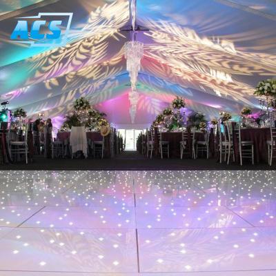 China White Acrylic + Aluminum LED Chandelier Wireless Remote Control Light Twinkle Starlit Dance Floor for Wedding Party Disco Event for sale