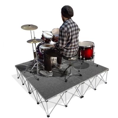 China Carpet ACS Music Band Dance Stage Drum Stage Concert Event Riser Outdoor Portable Stage With High Redemption Rate for sale