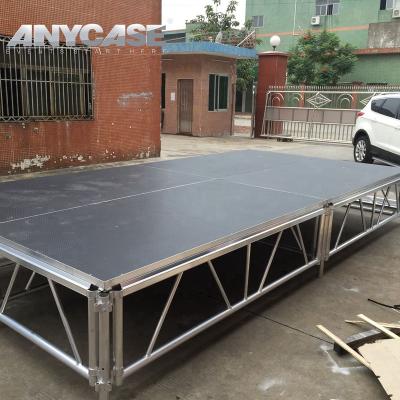 China Hot Selling Aluminum Legs Structure 4x4ft Quickly To Assemble DJ Truss Aluminum Display Stage for sale